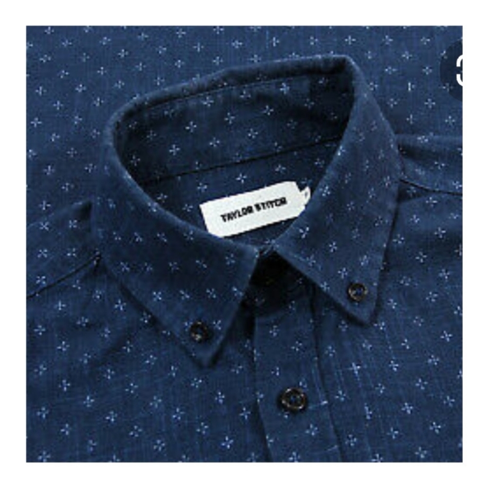 TAYLOR STITCH Indigo Star Button Down Jack Shirt - 42 / 40
